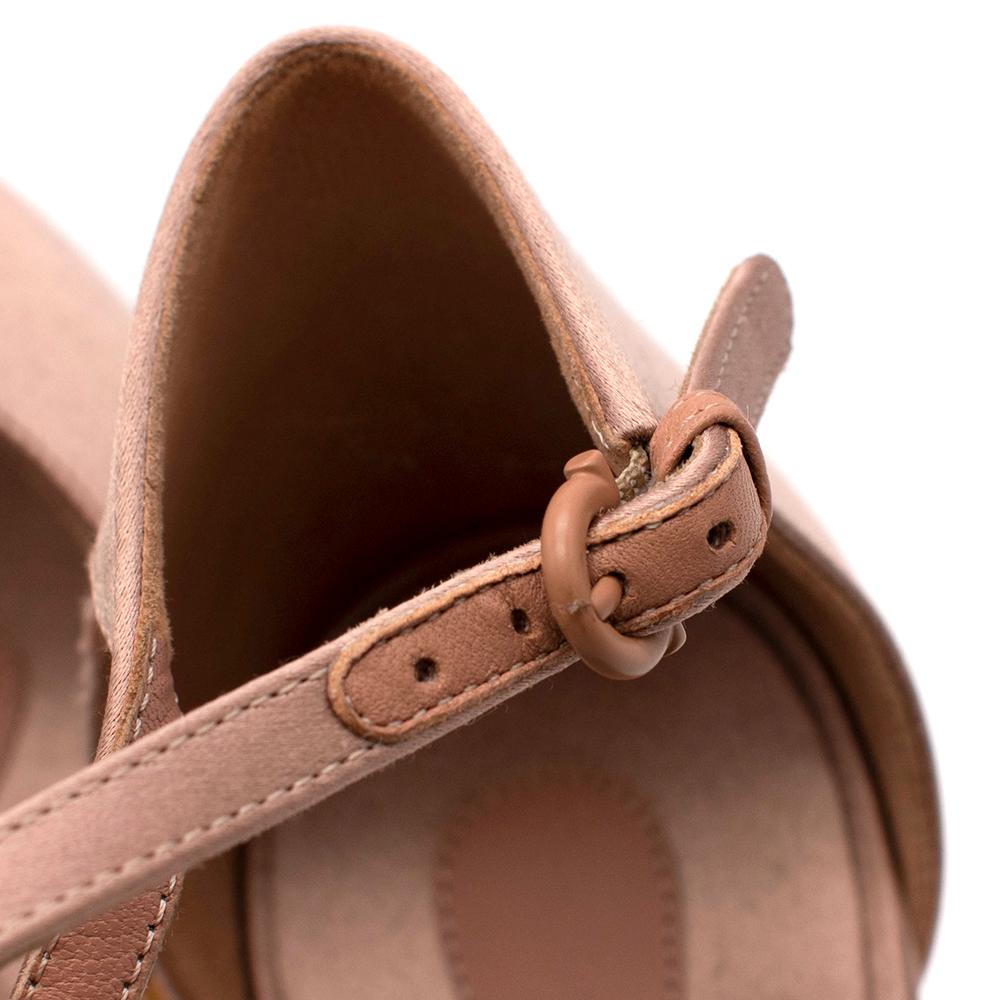 Salvatore Ferragamo Rosa Satin-Daiano-Säulenradsandalen - Größe EU 40 - 10C im Angebot 3