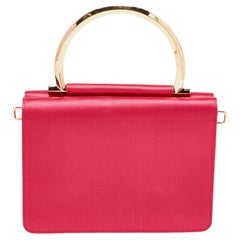 Salvatore Ferragamo Pink Satin Top Handle Bag