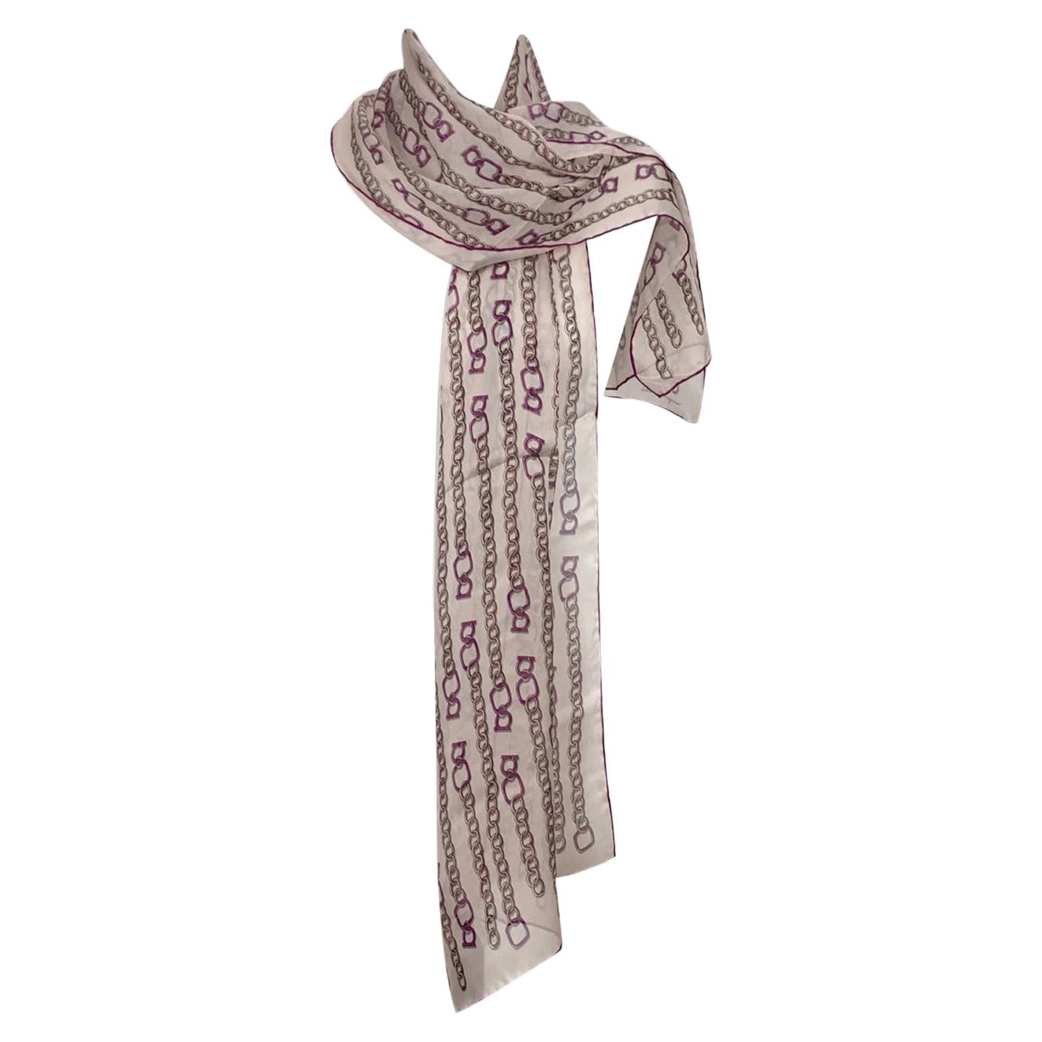 Ferragamo Silk Scarf With Indian Print main image 1