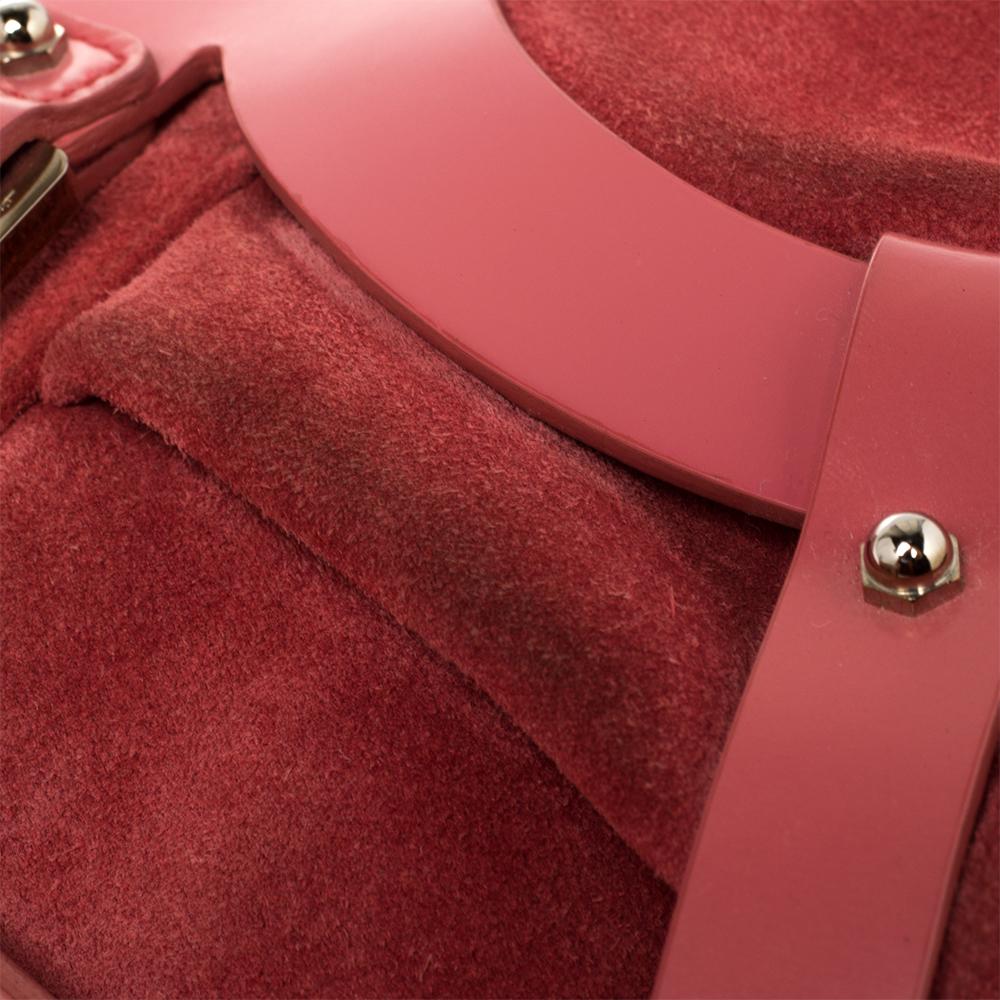 Salvatore Ferragamo Pink Suede And Leather Shoulder Bag 7