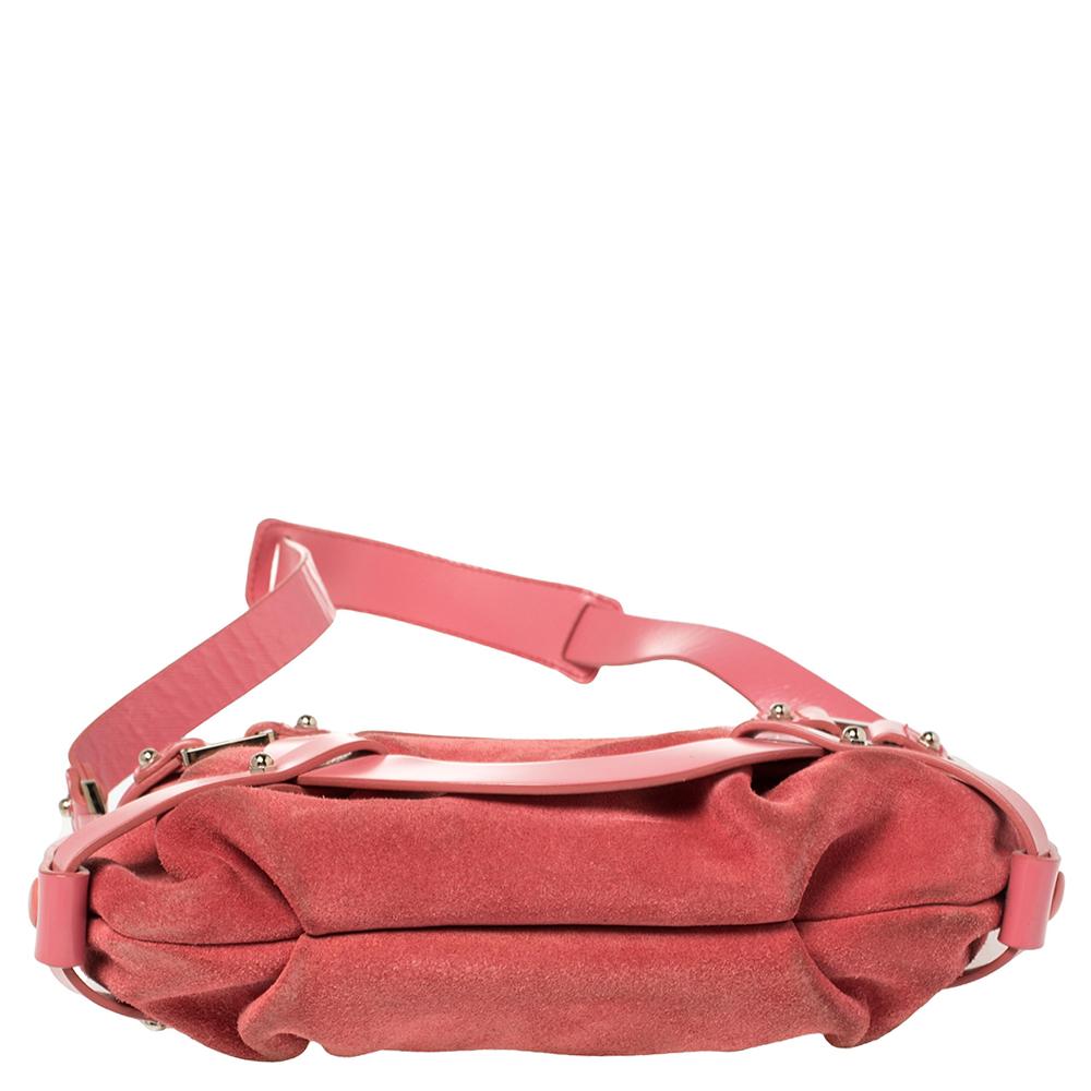pink suede handbags
