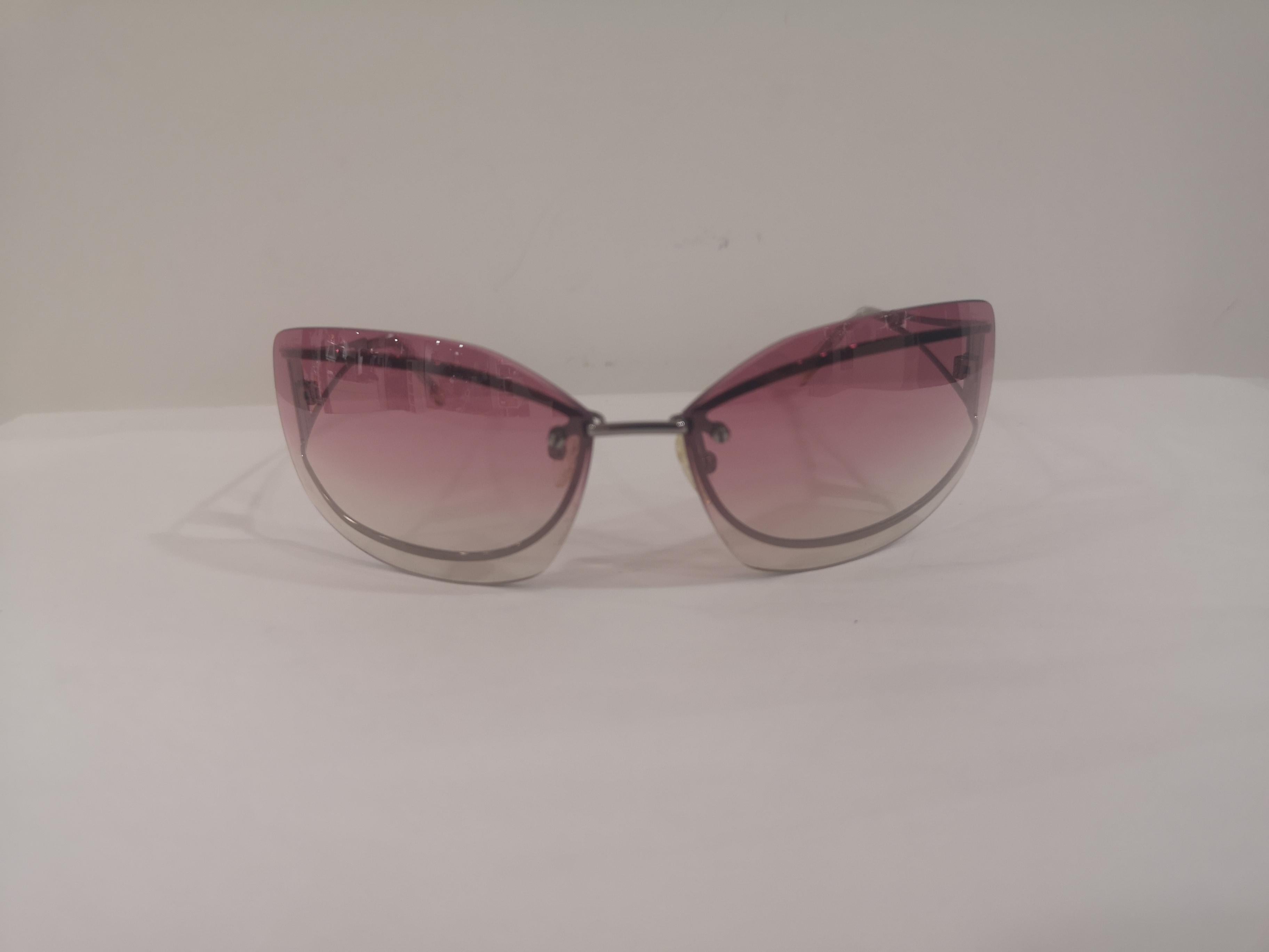 Gray Salvatore Ferragamo pink sunglasses NWOT