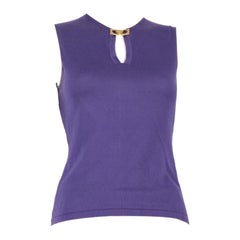 Salvatore Ferragamo Lila Tank-Top mit Schnalle-Detail Größe XS