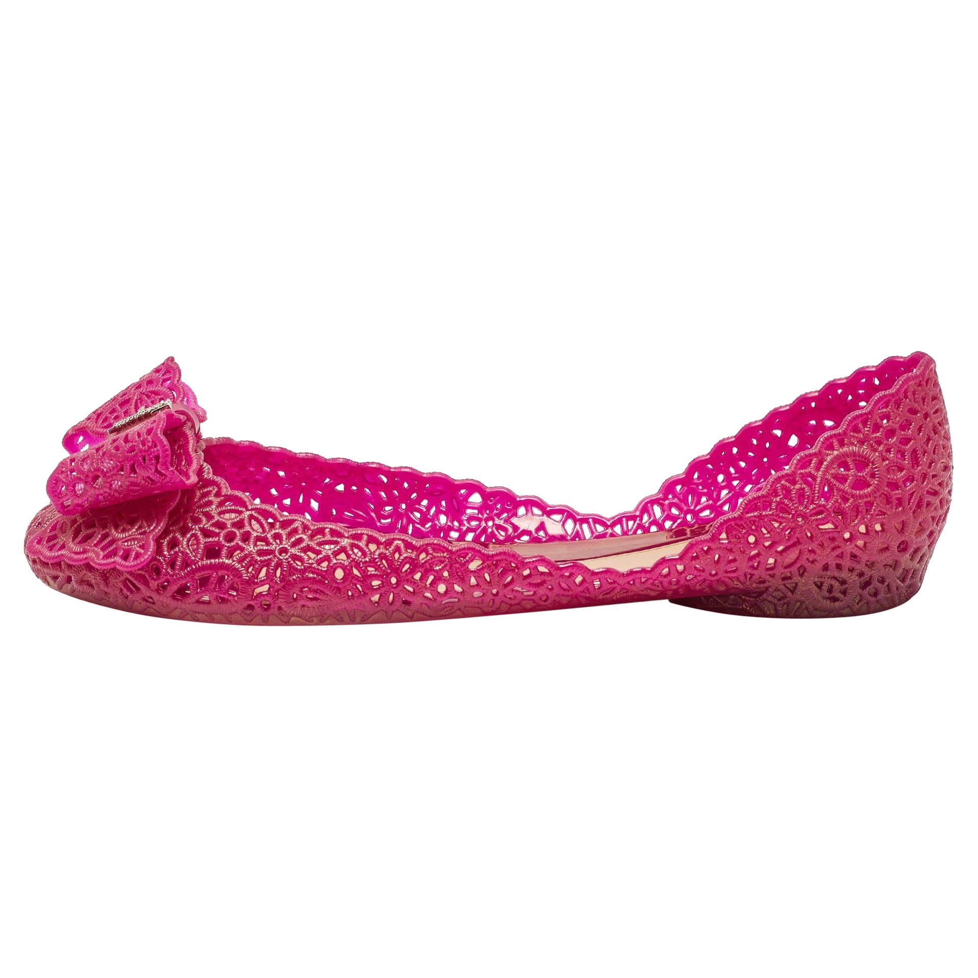 Salvatore Ferragamo Purple Jelly Nilly Ballet Flats Size 40.5