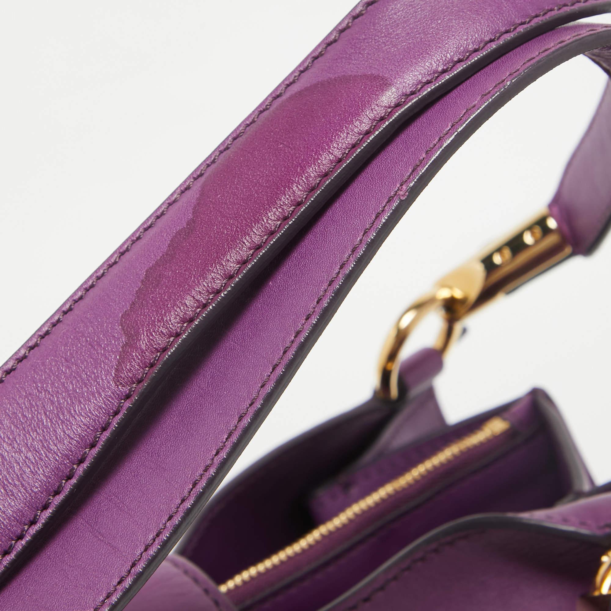 Salvatore Ferragamo Purple Leather Enny Hobo 1