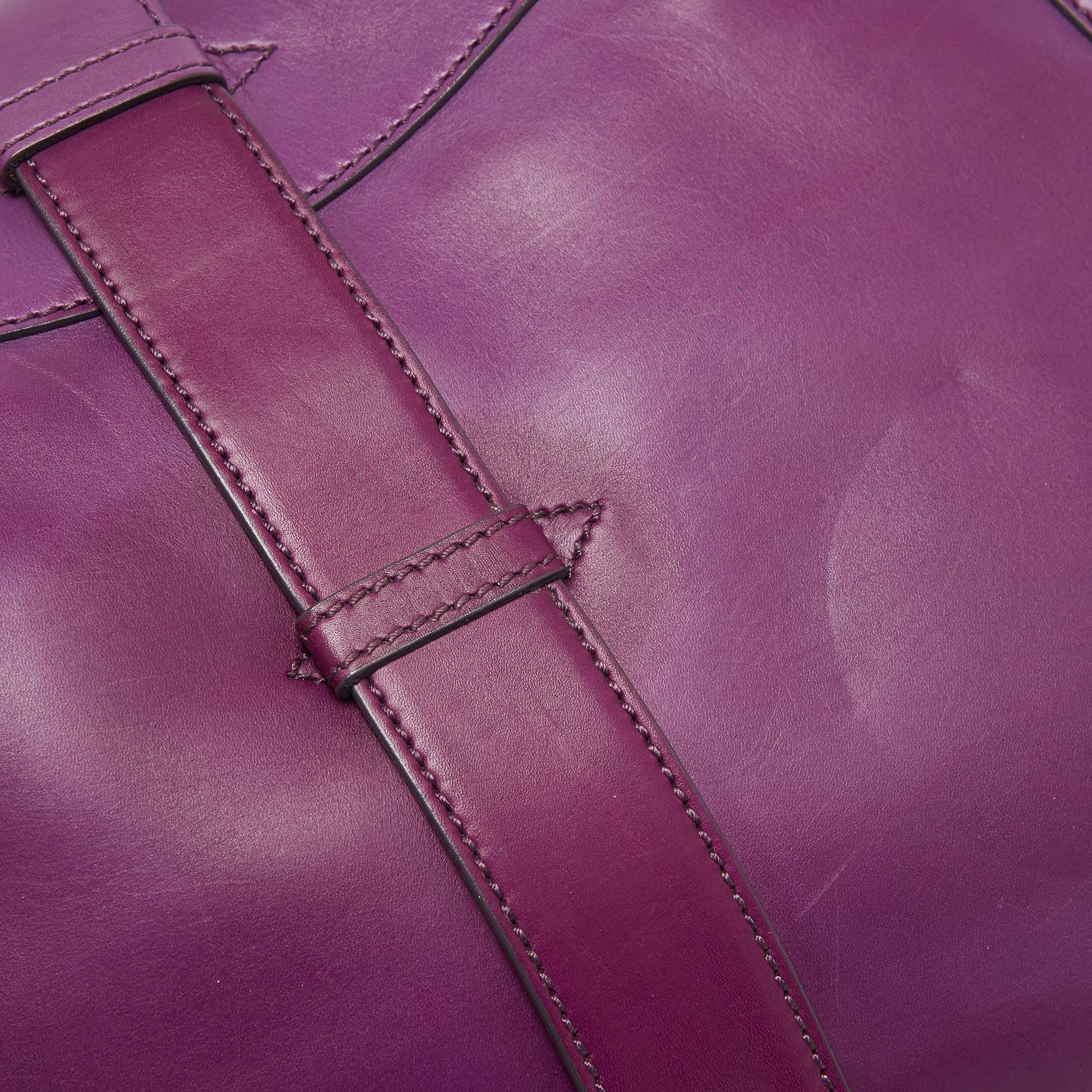 Salvatore Ferragamo Purple Leather Enny Hobo 3