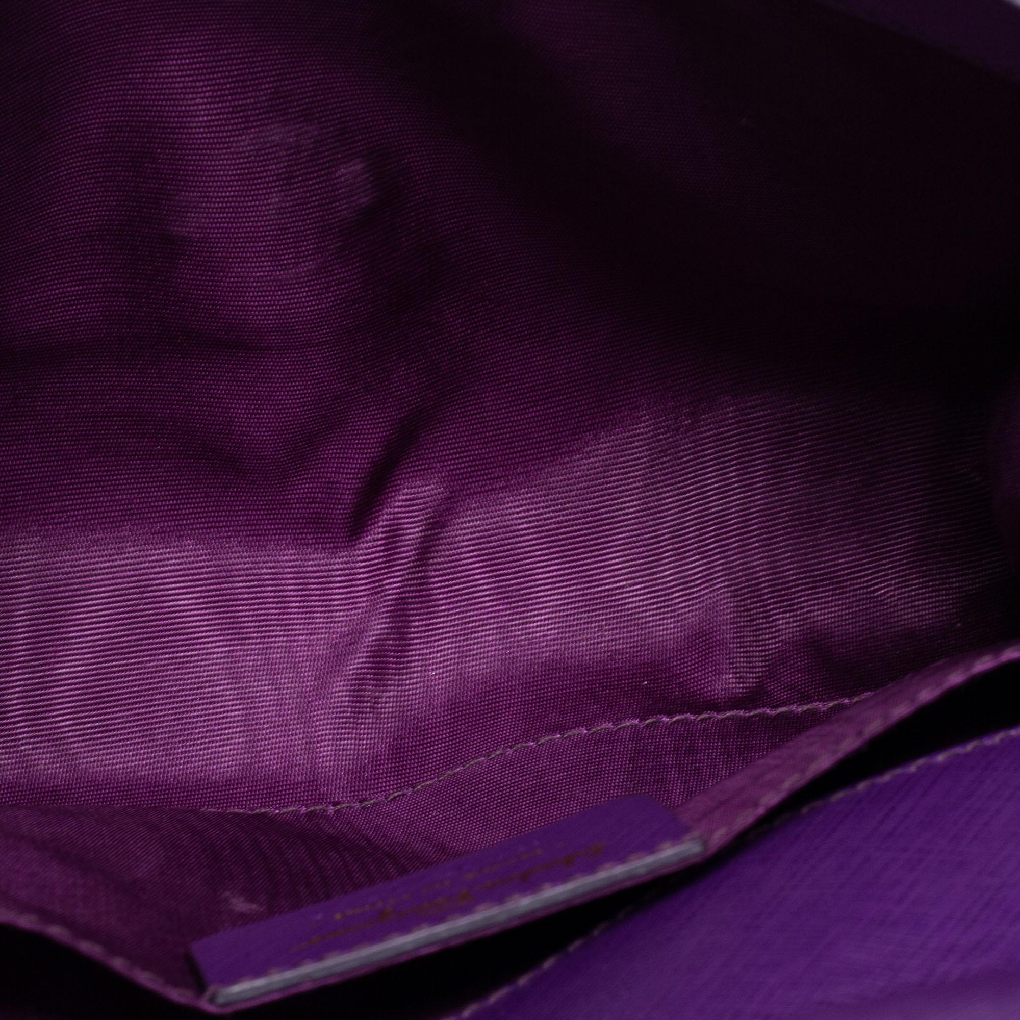 Salvatore Ferragamo Purple Leather Vara Bow Chain Bag 2