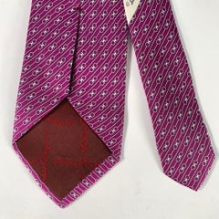 SALVATORE FERRAGAMO Purple Silver Horsebit Silk Tie