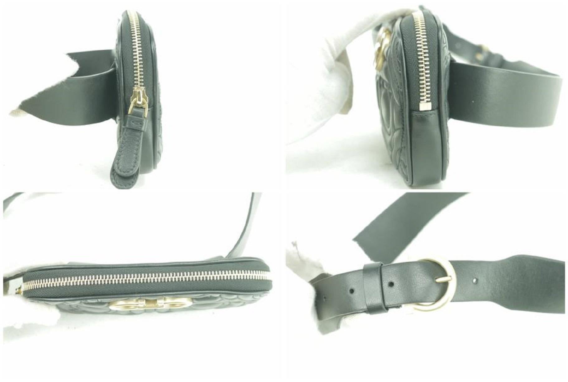 Salvatore Ferragamo Quilted Black Leather Belt Bag Fanny Pack Waist Pouch 5