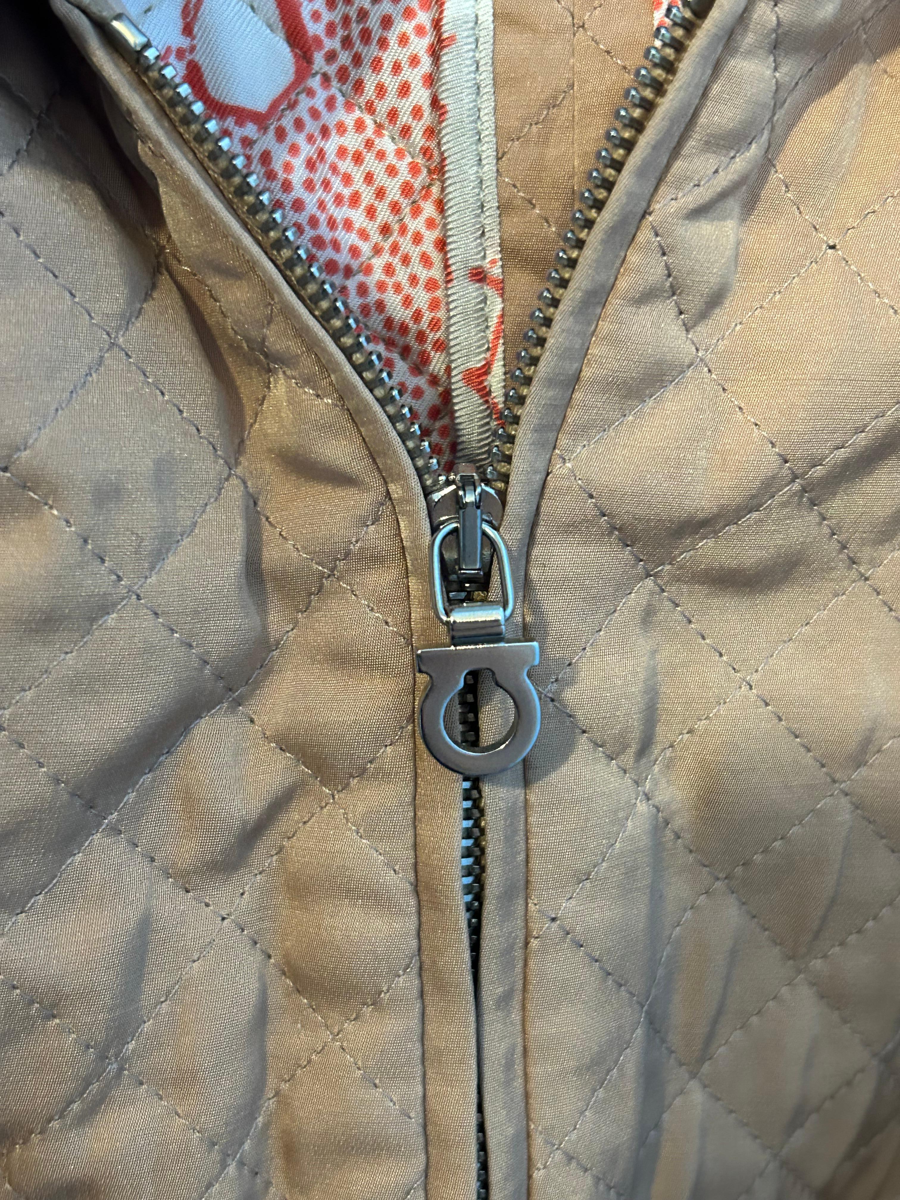 Salvatore Ferragamo Quilted Jacket IT 46 In Good Condition In Amman, JO