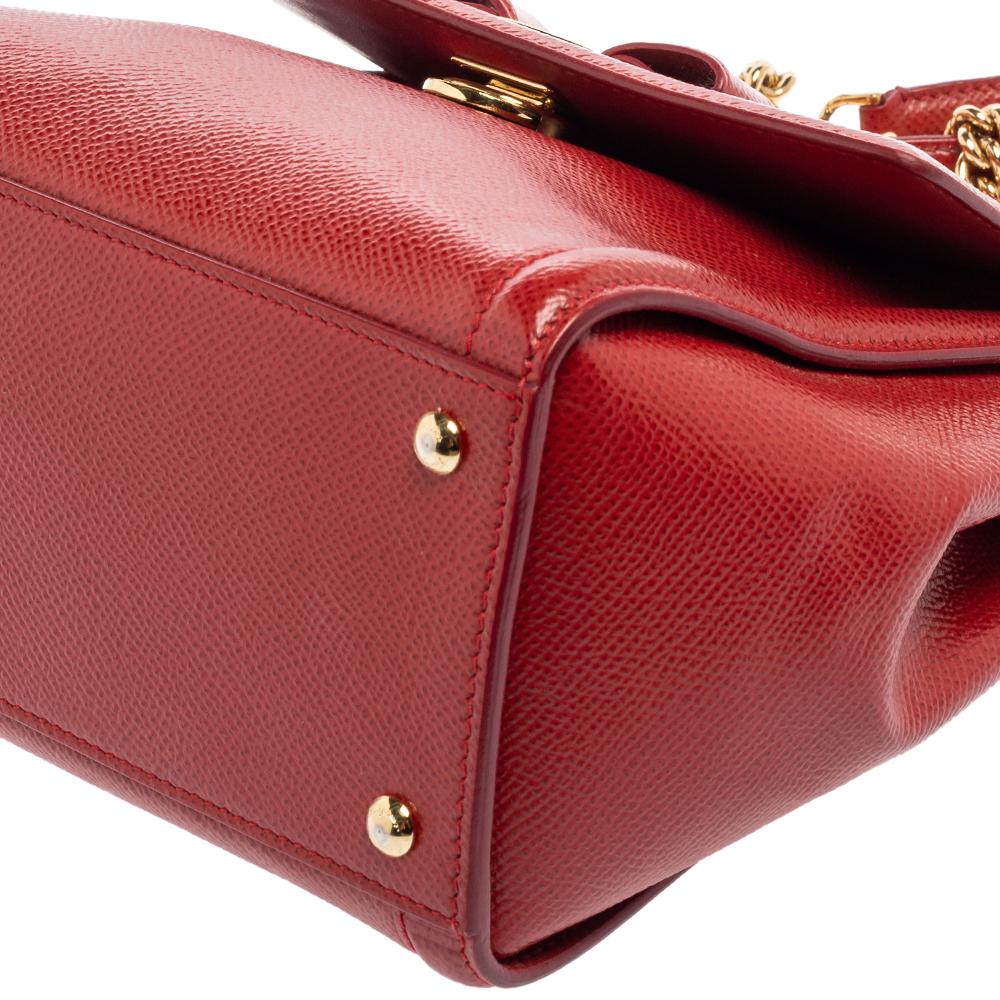 Salvatore Ferragamo Red Leather Carrie Top Handle Bag 1