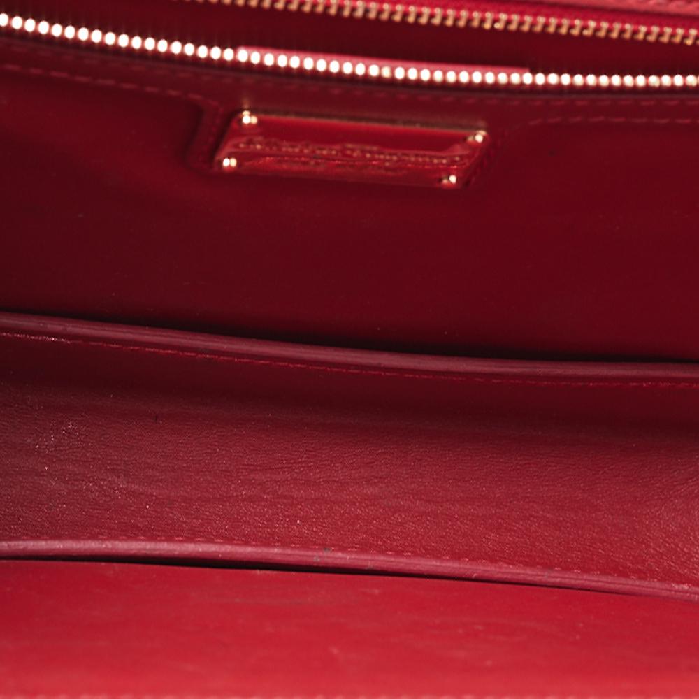 Salvatore Ferragamo Red Leather Ginny Shoulder Bag 4