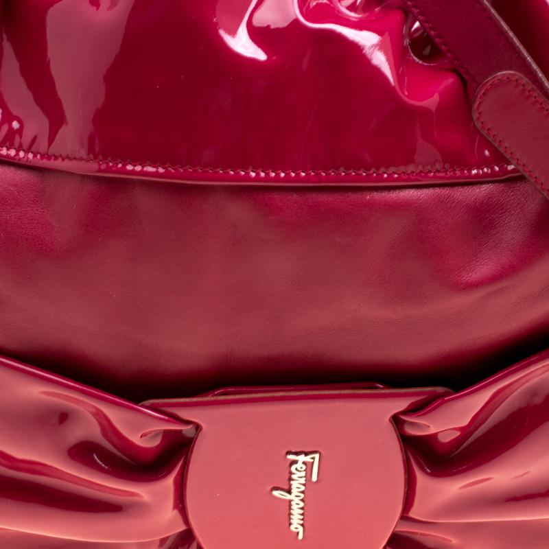 Salvatore Ferragamo Red Leather Hobo 6