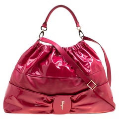 Salvatore Ferragamo Red Leather Hobo