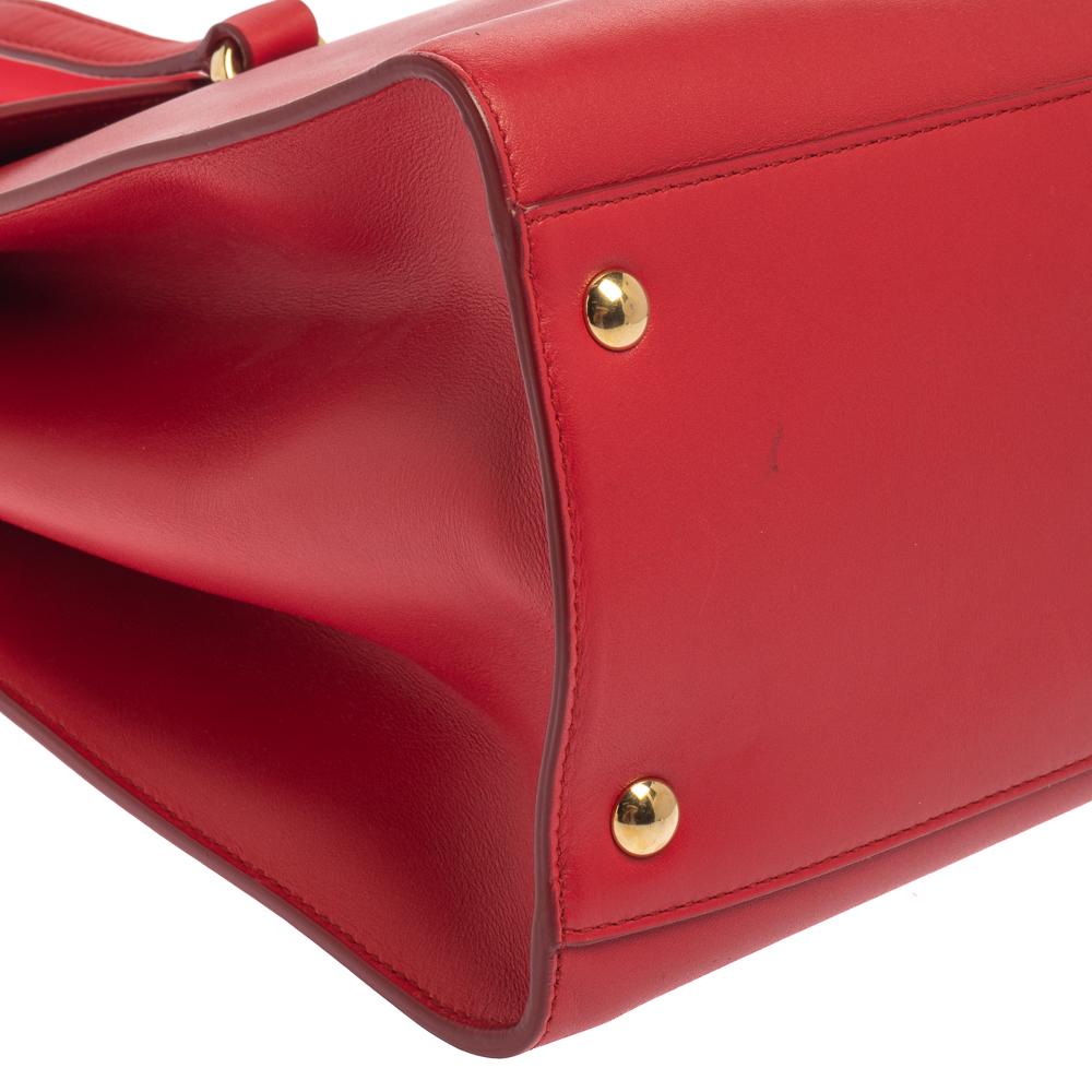Salvatore Ferragamo Red Leather Large Mara Satchel 5