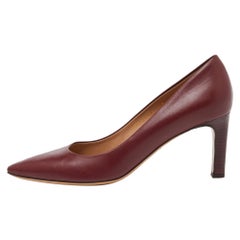 Salvatore Ferragamo Red Leather Pumps Size 39