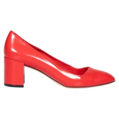 Salvatore Ferragamo Red Leather Pumps Size US 8.5