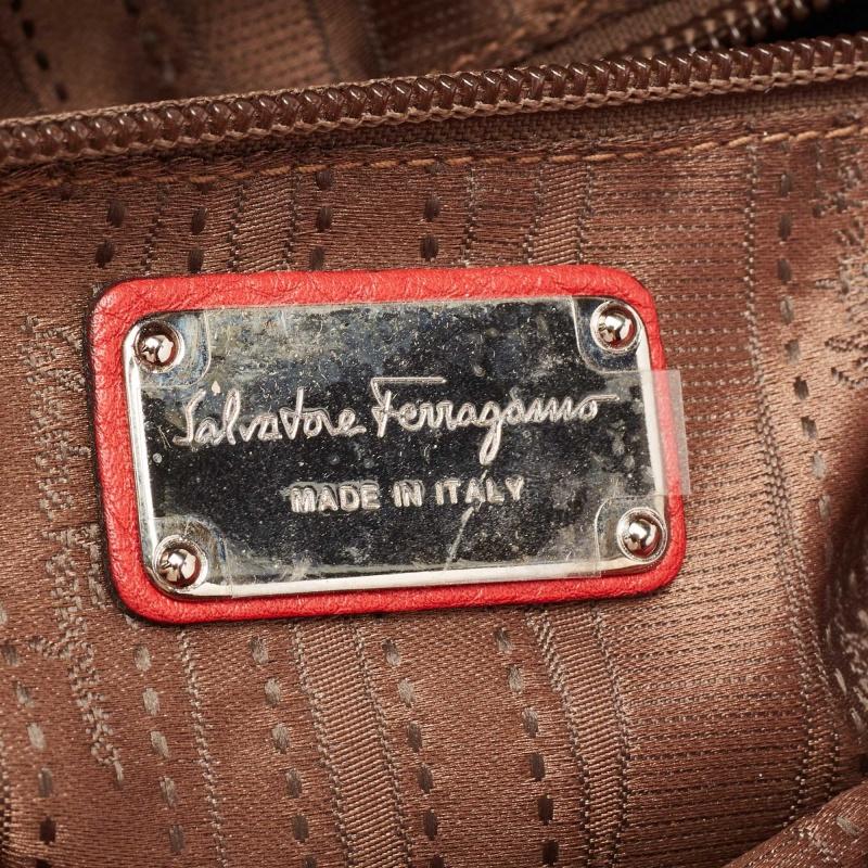 Salvatore Ferragamo Red Lipstick Leather Marisa Satchel 2