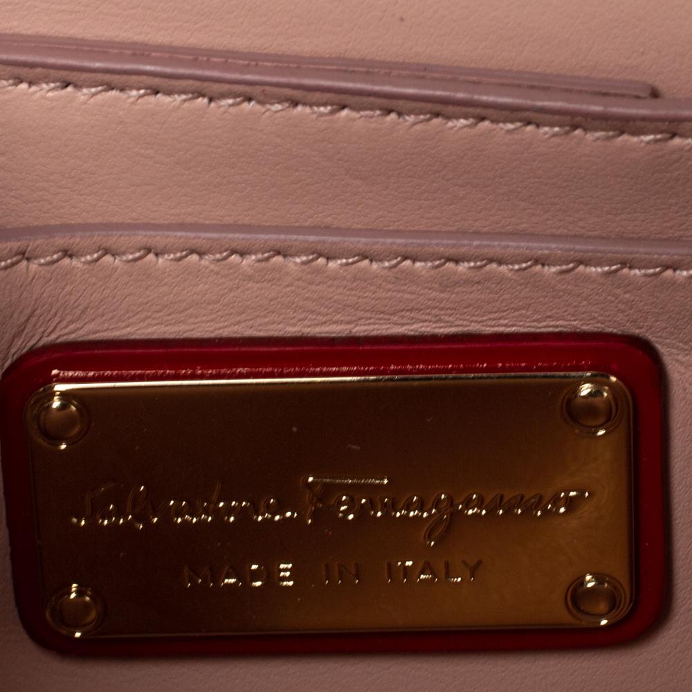 Women's Salvatore Ferragamo Red Patent Leather Bow Crossbody Bag