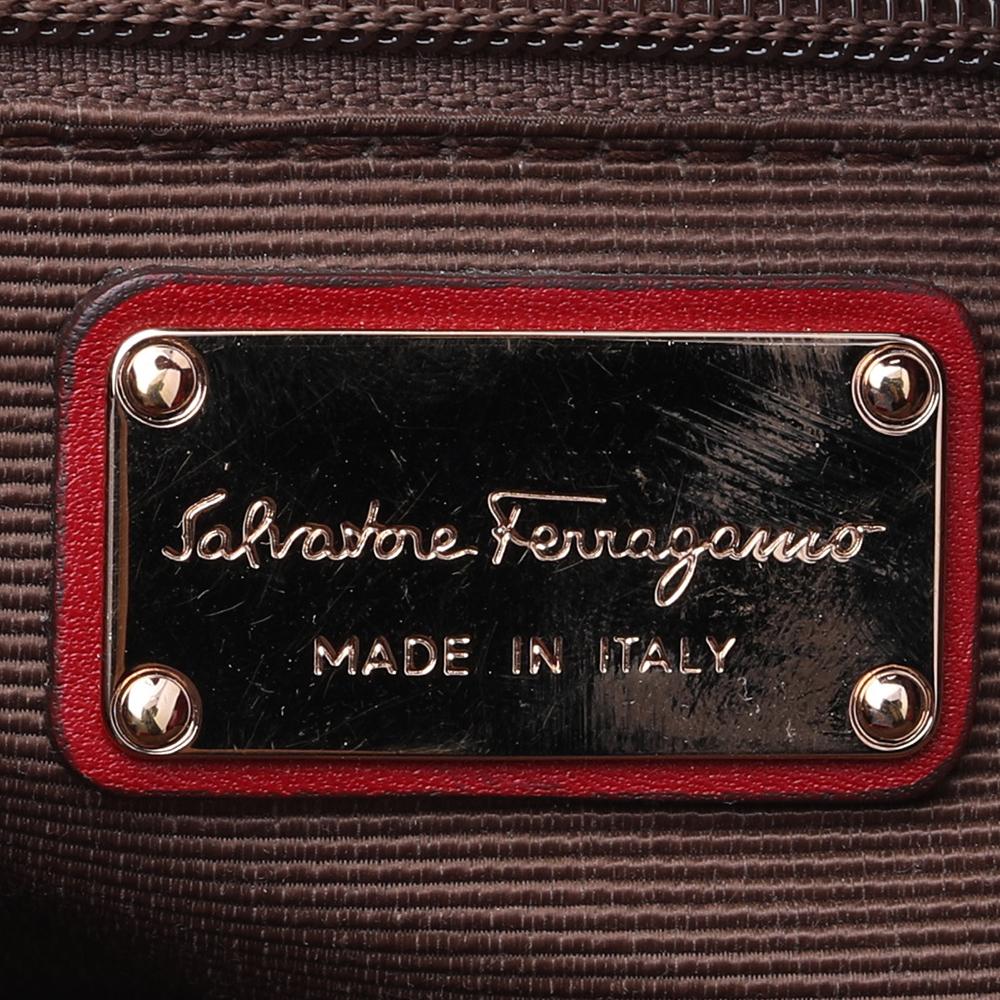 Salvatore Ferragamo Red Patent Leather Miss Vara Selene Tote 4