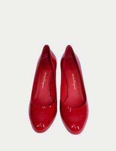 Salvatore Ferragamo Red Patent Leather Pumps - EU 38