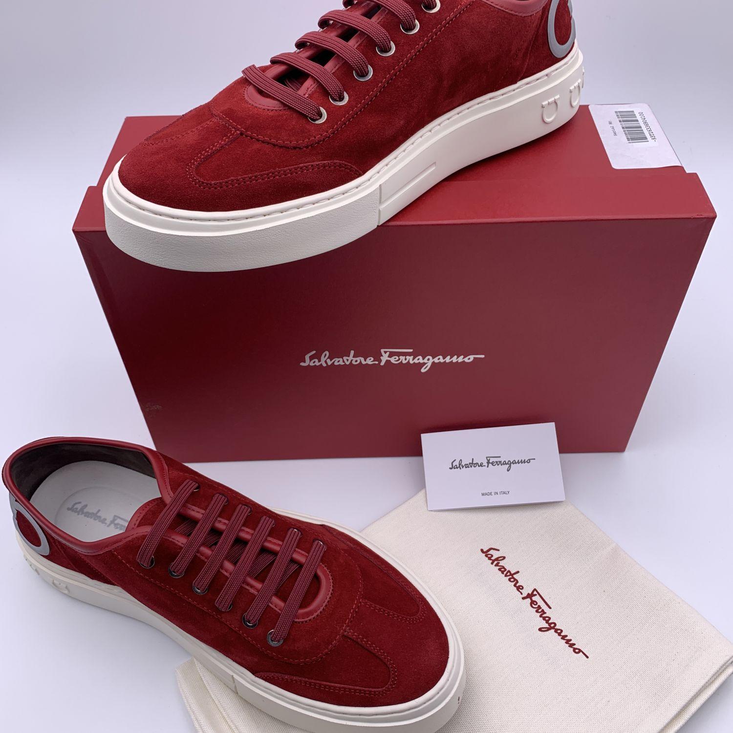 Red ferragamo sneakers sales