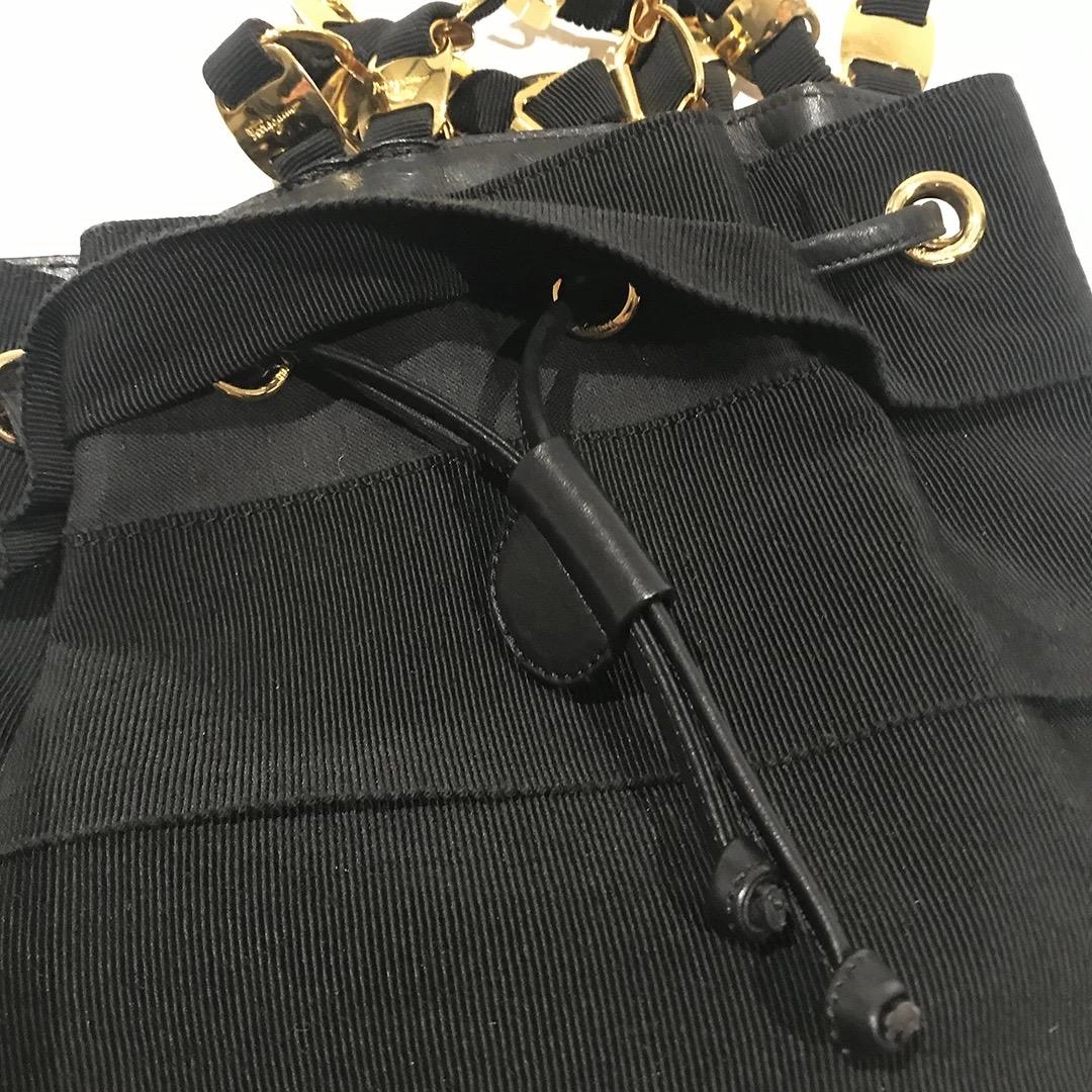 Salvatore Ferragamo Ribbon & Chain Backpack 2