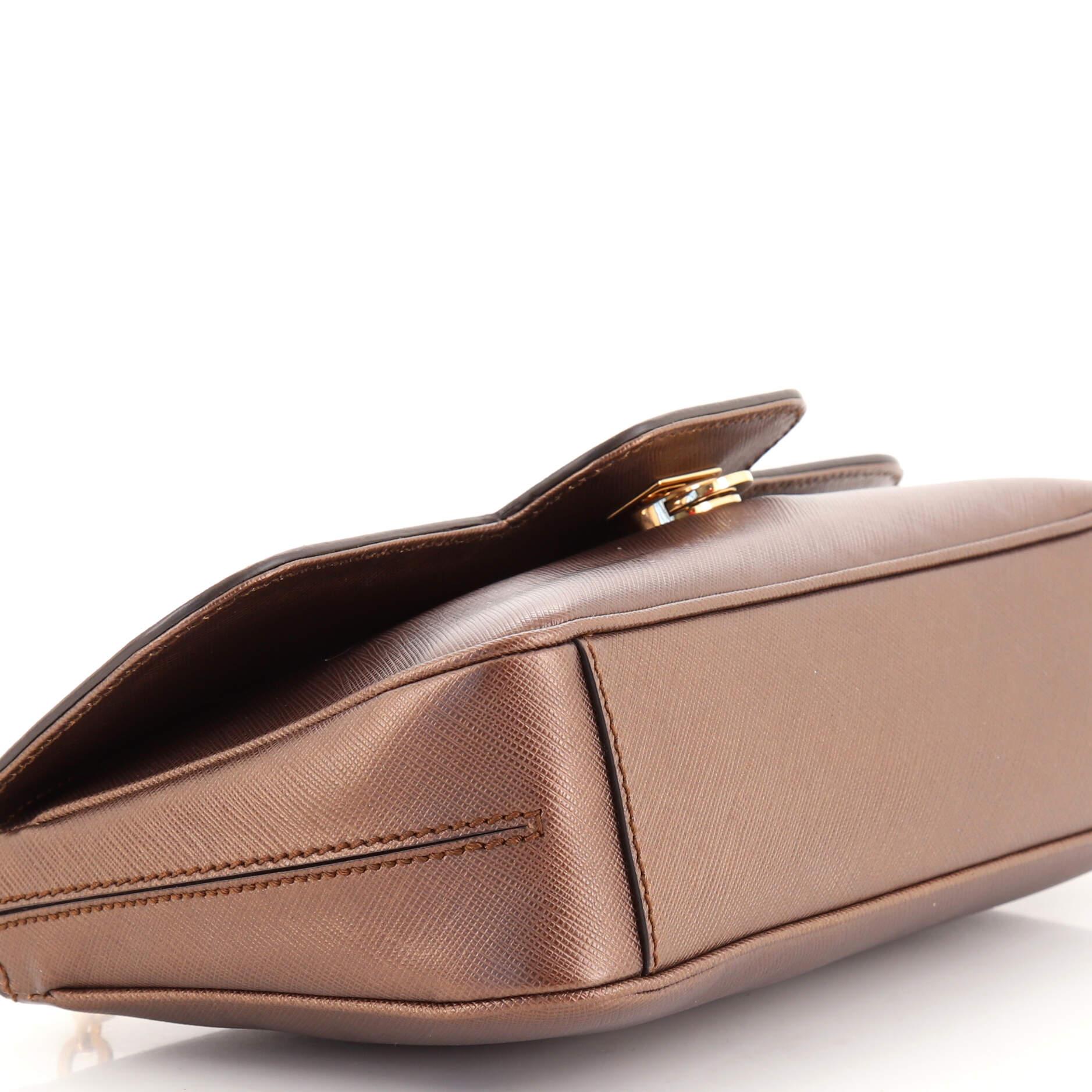 Salvatore Ferragamo Rory Chain Shoulder Bag Saffiano Leather at 1stDibs