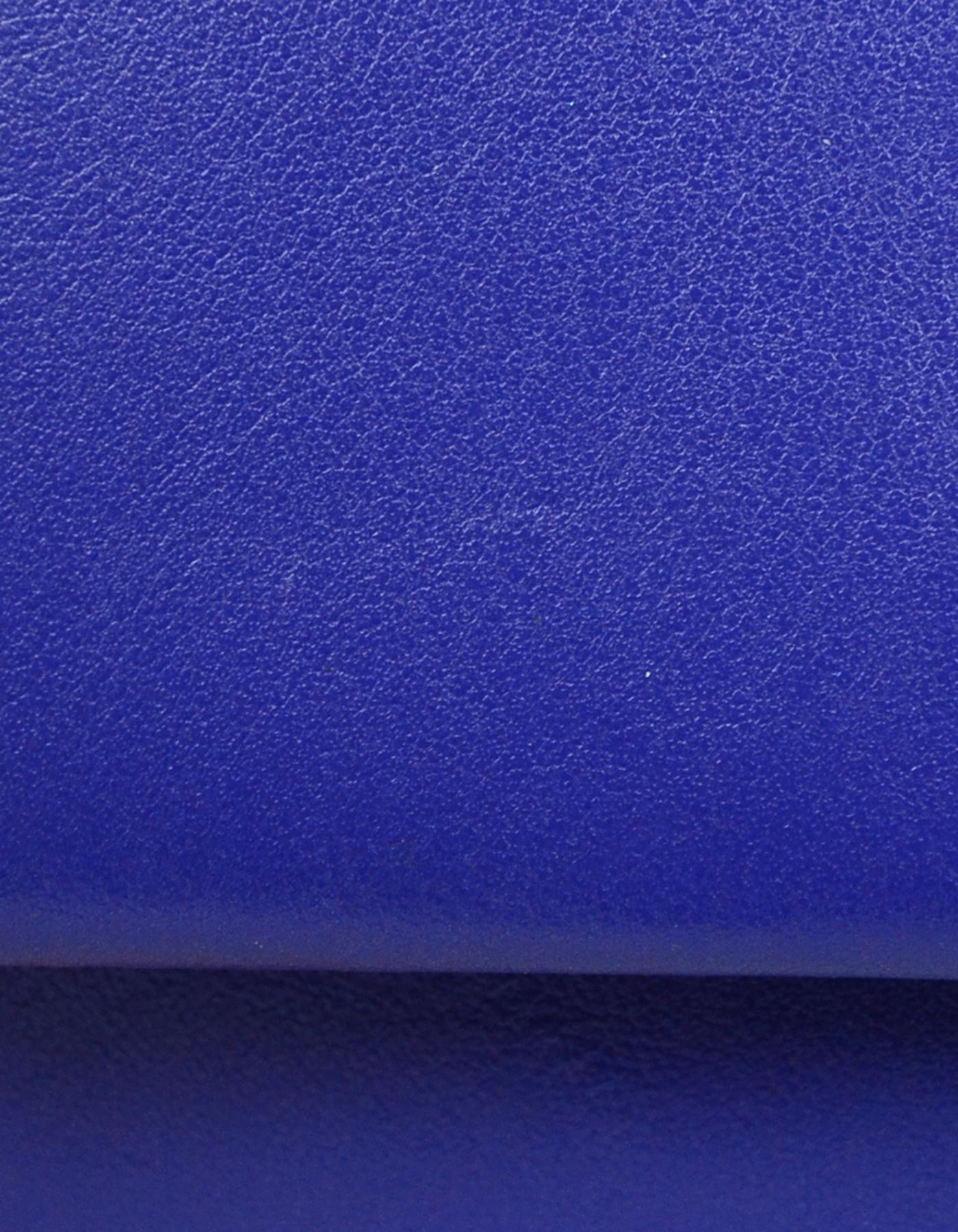 Salvatore Ferragamo Royal Blue Leather Gancini Flap Bag w/ Chain Strap 3
