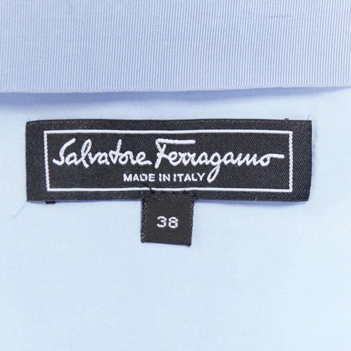 SALVATORE FERRAGAMO Runway light blue strapless bodice long dress IT38 XS For Sale 4