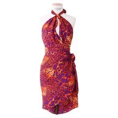 Robe de campagne mini dos nu en soie léopard Salvatore Ferragamo S/S 12