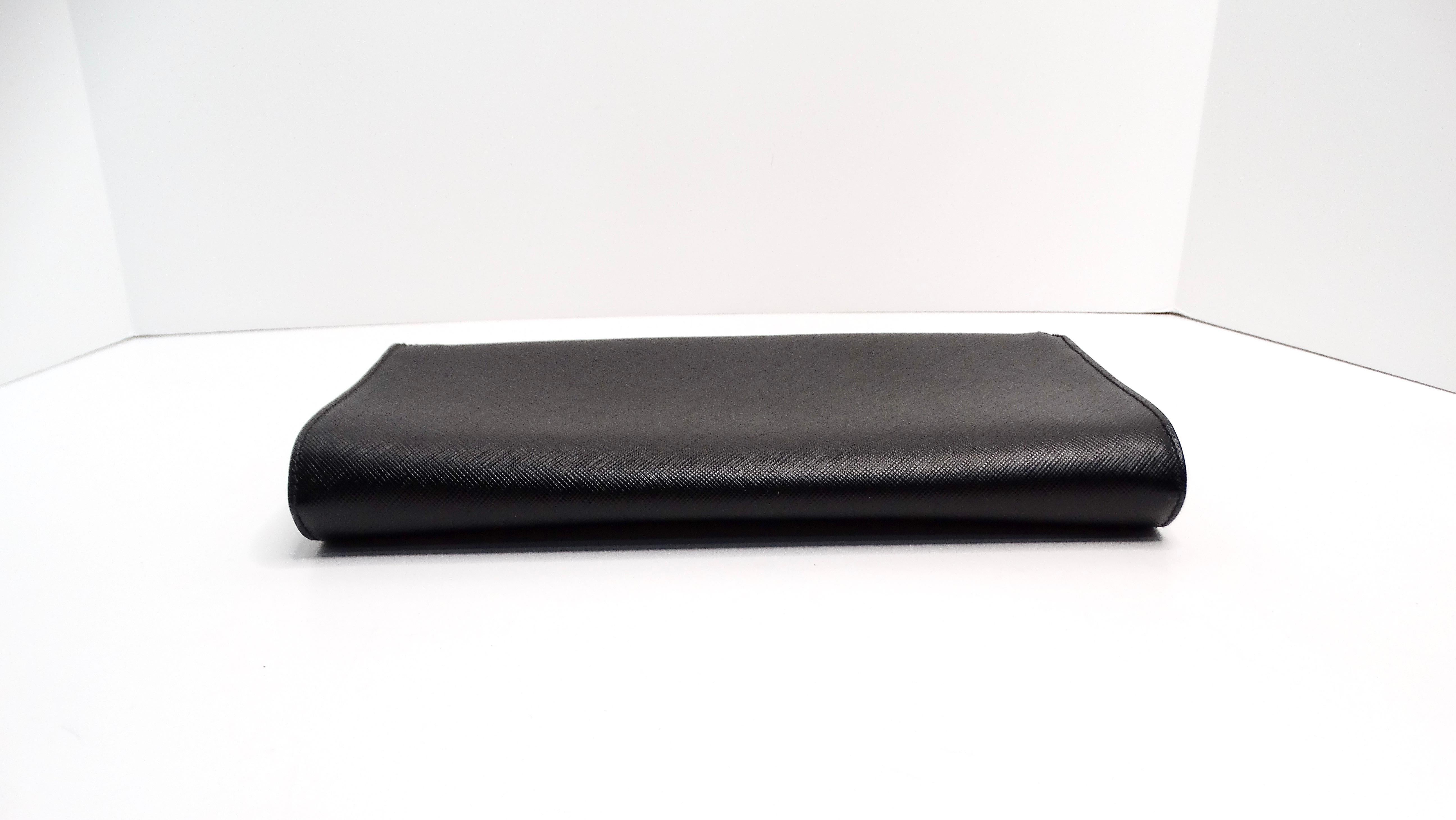 Salvatore Ferragamo Saffiano Black Leather Shoulder Bag For Sale 1