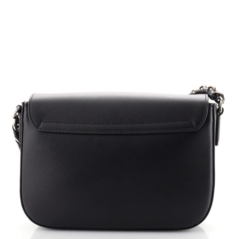 Salvatore Ferragamo Sandrine Shoulder Bag Saffiano Leather Small In Good Condition For Sale In NY, NY