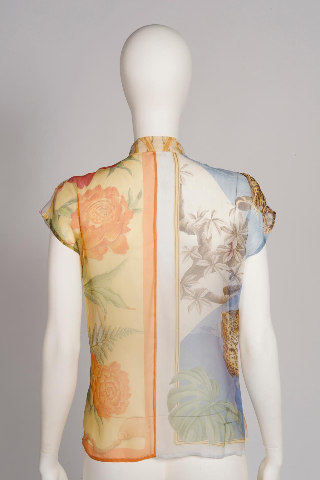 Salvatore Ferragamo Scarf-Like Printed Silk Slip Dress & Blouse Set 10