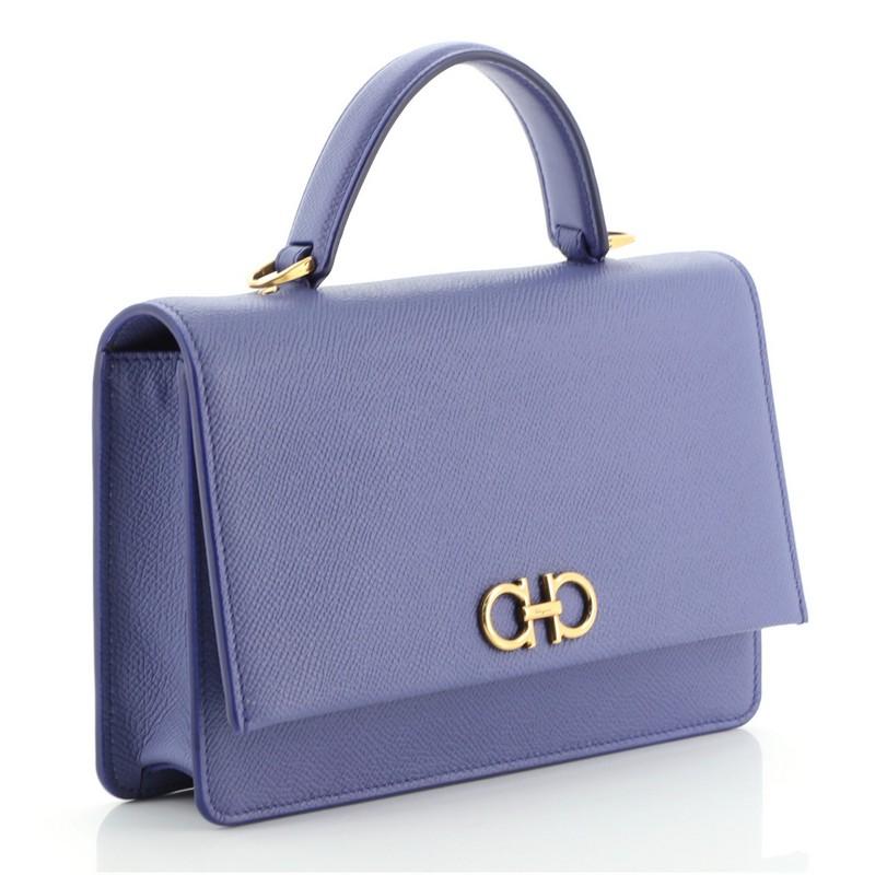 Salvatore Ferragamo Seila Top Handle Bag Leder Klein (Violett)