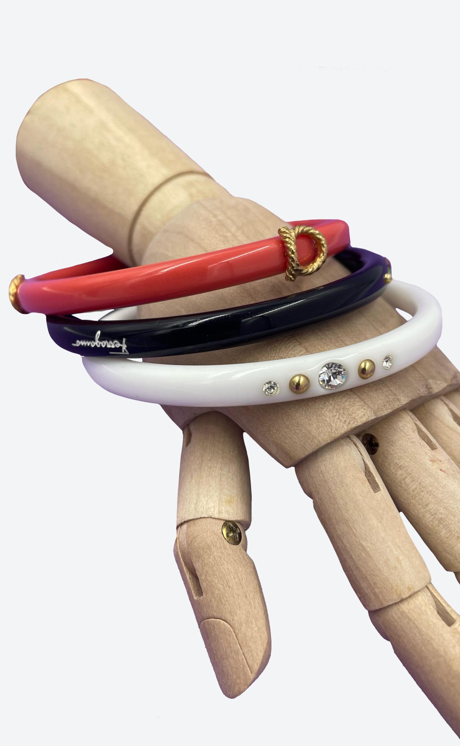 Art Deco Salvatore Ferragamo set of three bracelets For Sale