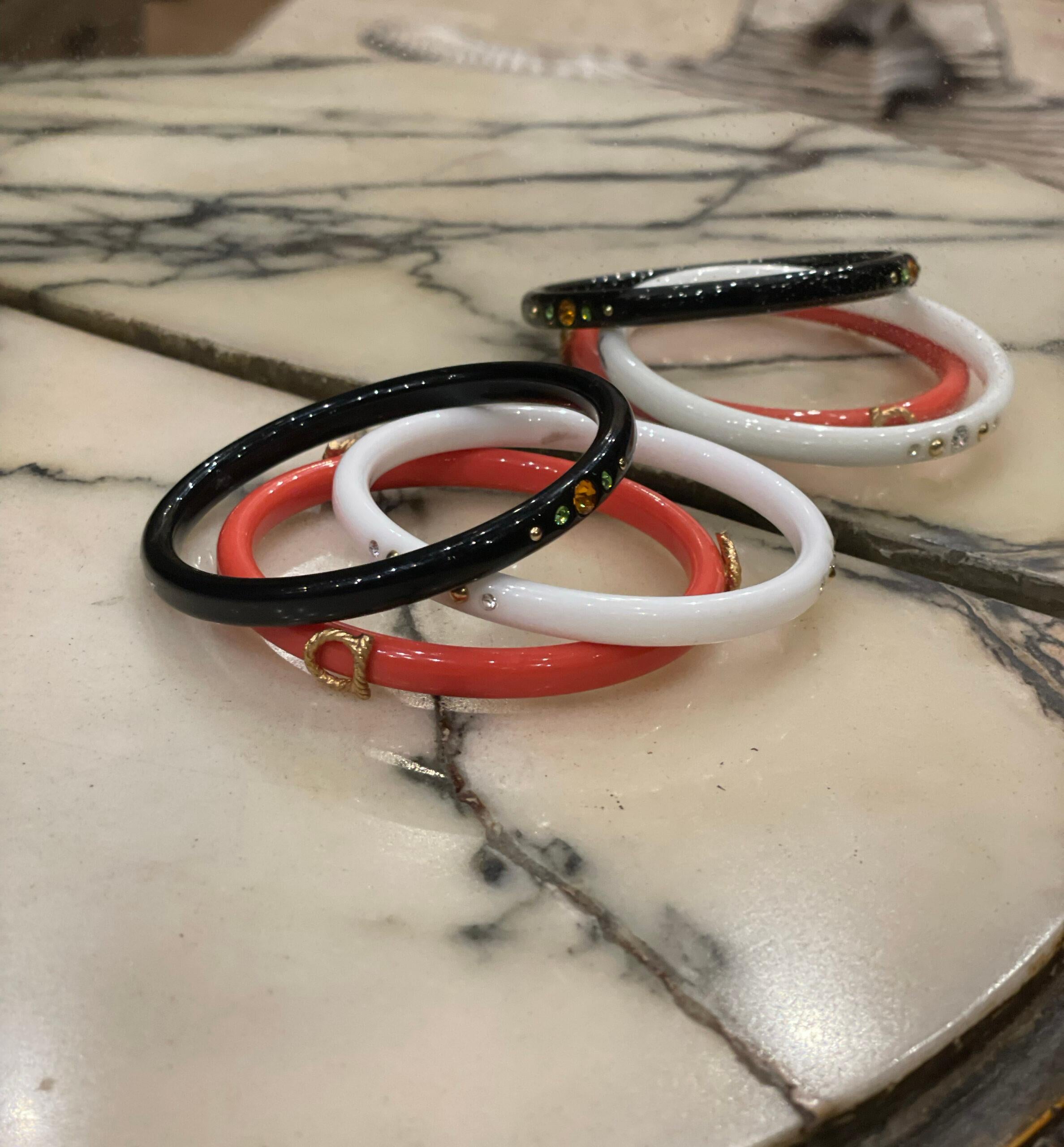 Salvatore Ferragamo set of three bracelets In Good Condition For Sale In New York, NY