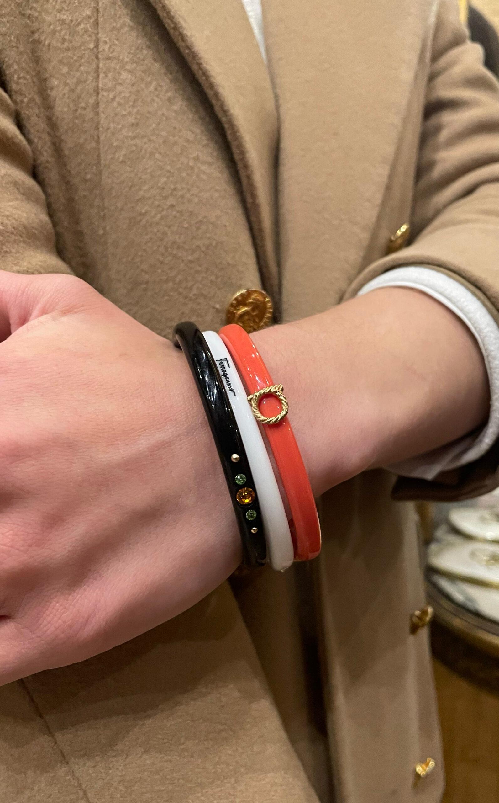 Salvatore Ferragamo set of three bracelets For Sale 1