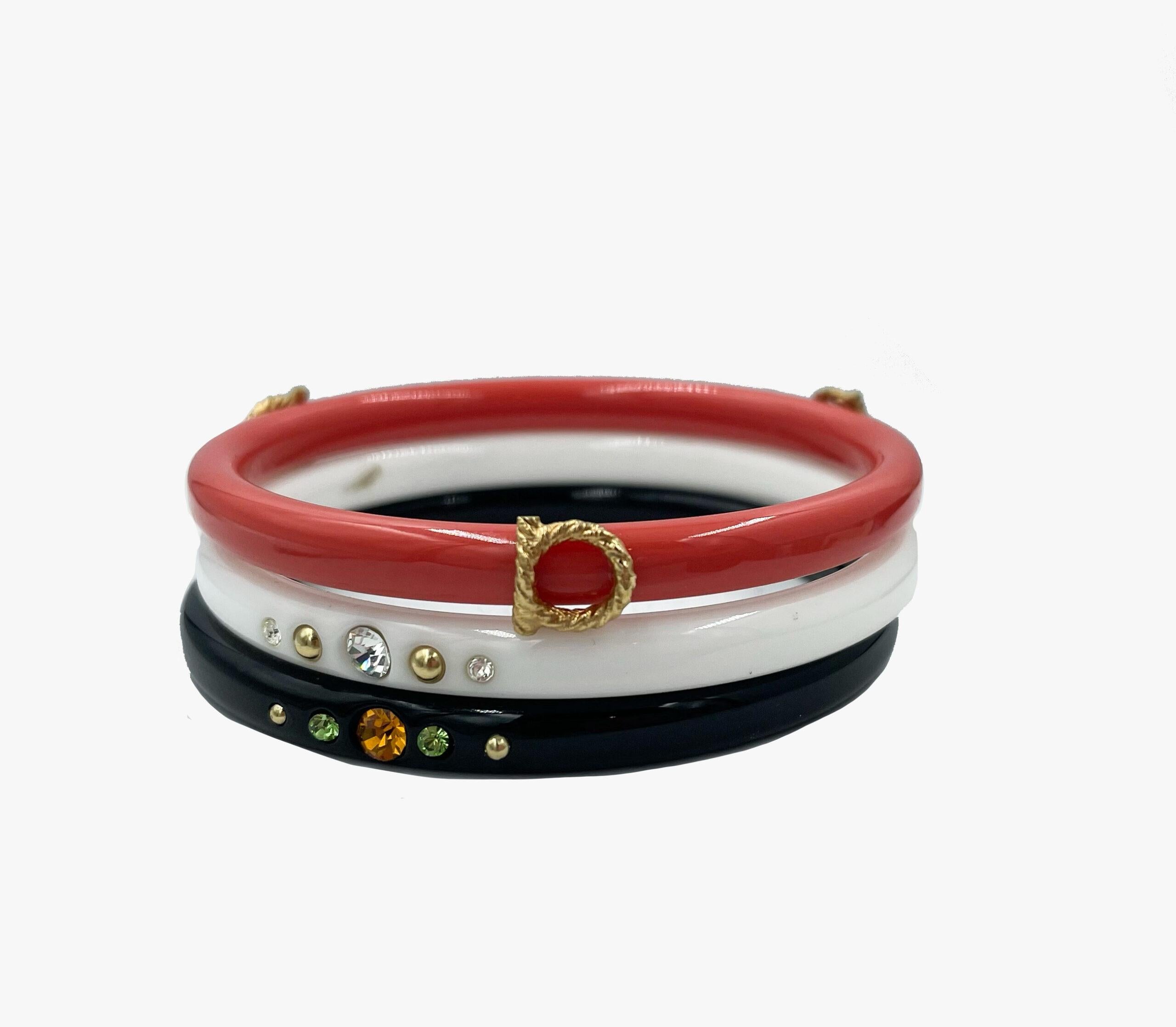 Salvatore Ferragamo set of three bracelets For Sale 3