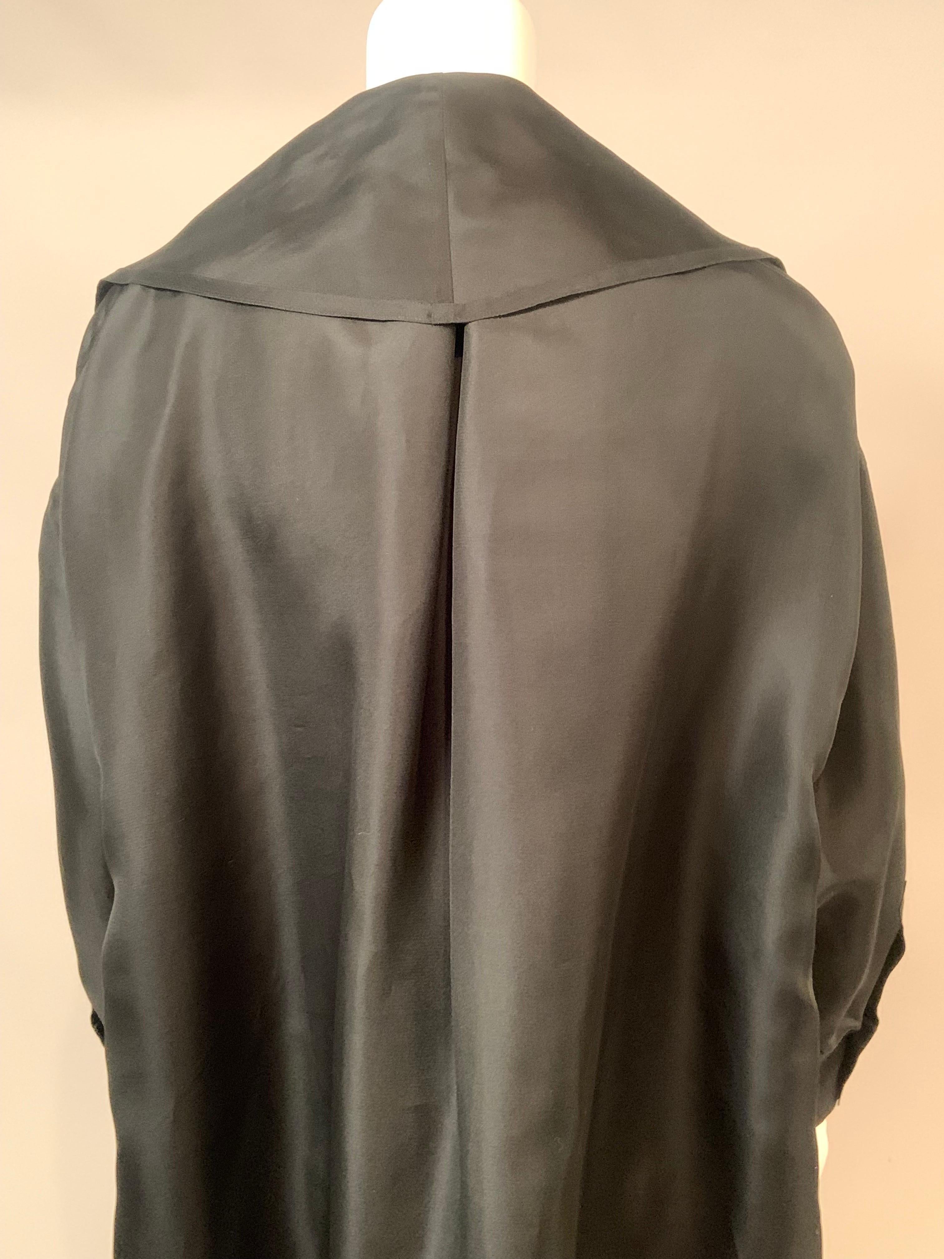 Salvatore Ferragamo Sheer Black Silk Duster Coat, New With Tags 3