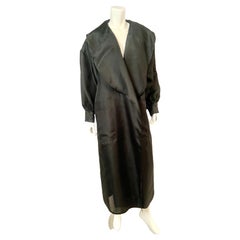 Salvatore Ferragamo Sheer Black Silk Duster Coat, New With Tags
