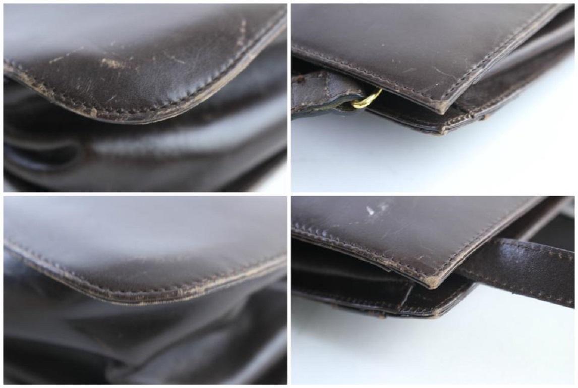 Salvatore Ferragamo Shoulder Gancini 26mr0701 Brown Leather Cross Body Bag For Sale 3
