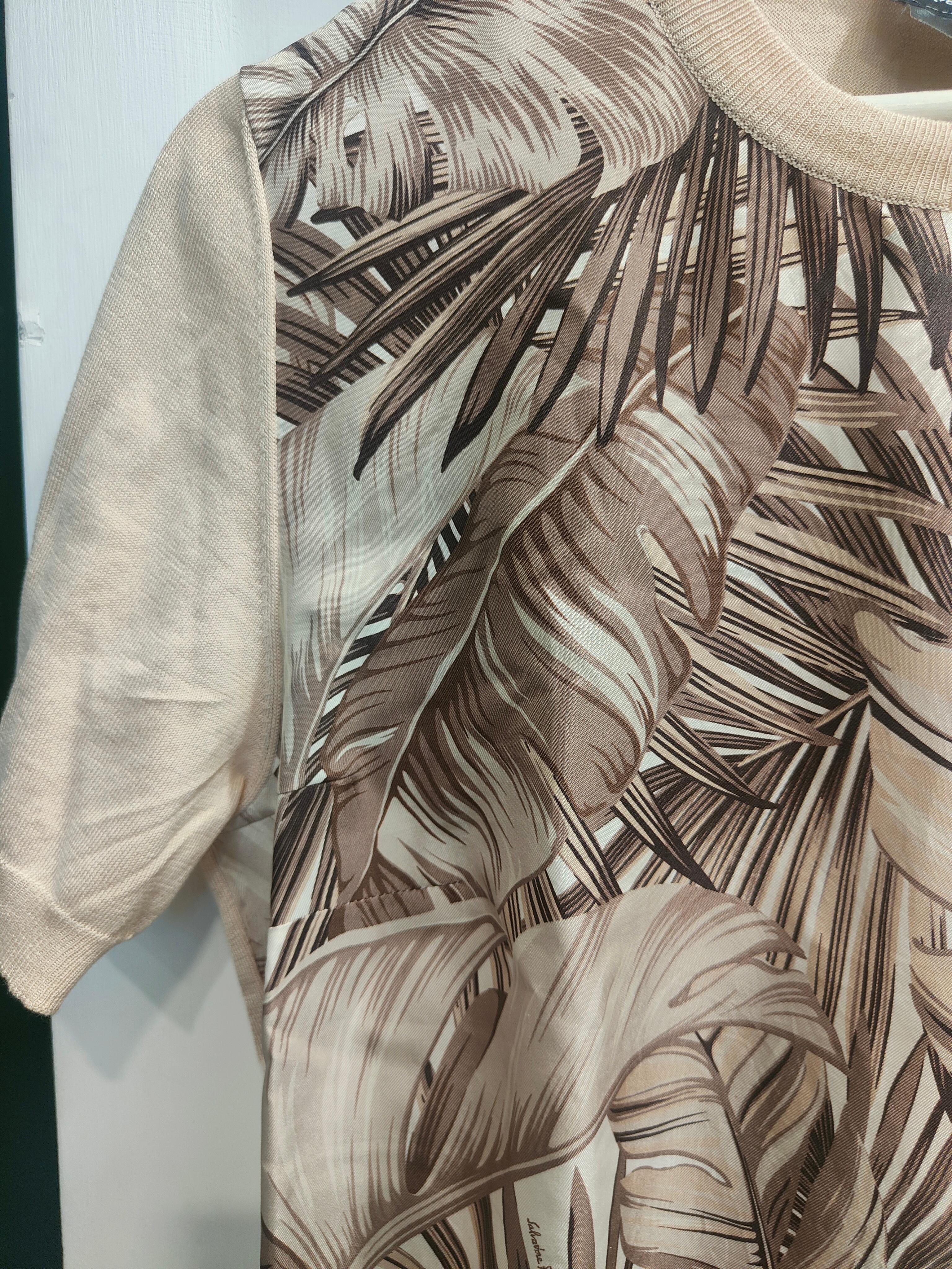 Salvatore Ferragamo silk blouse For Sale 4