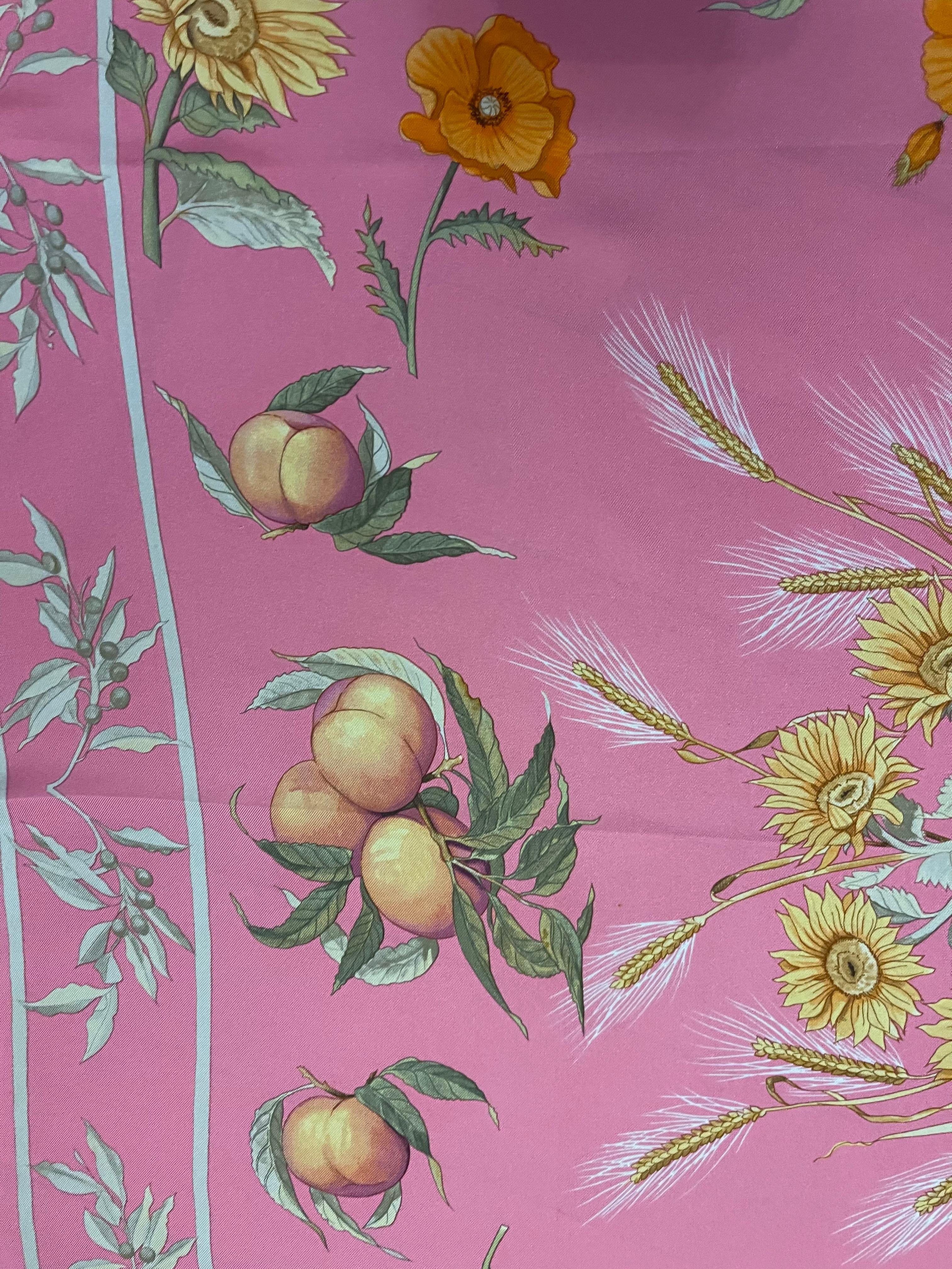 Pañuelo floral de seda Salvatore Ferragamo en venta 5