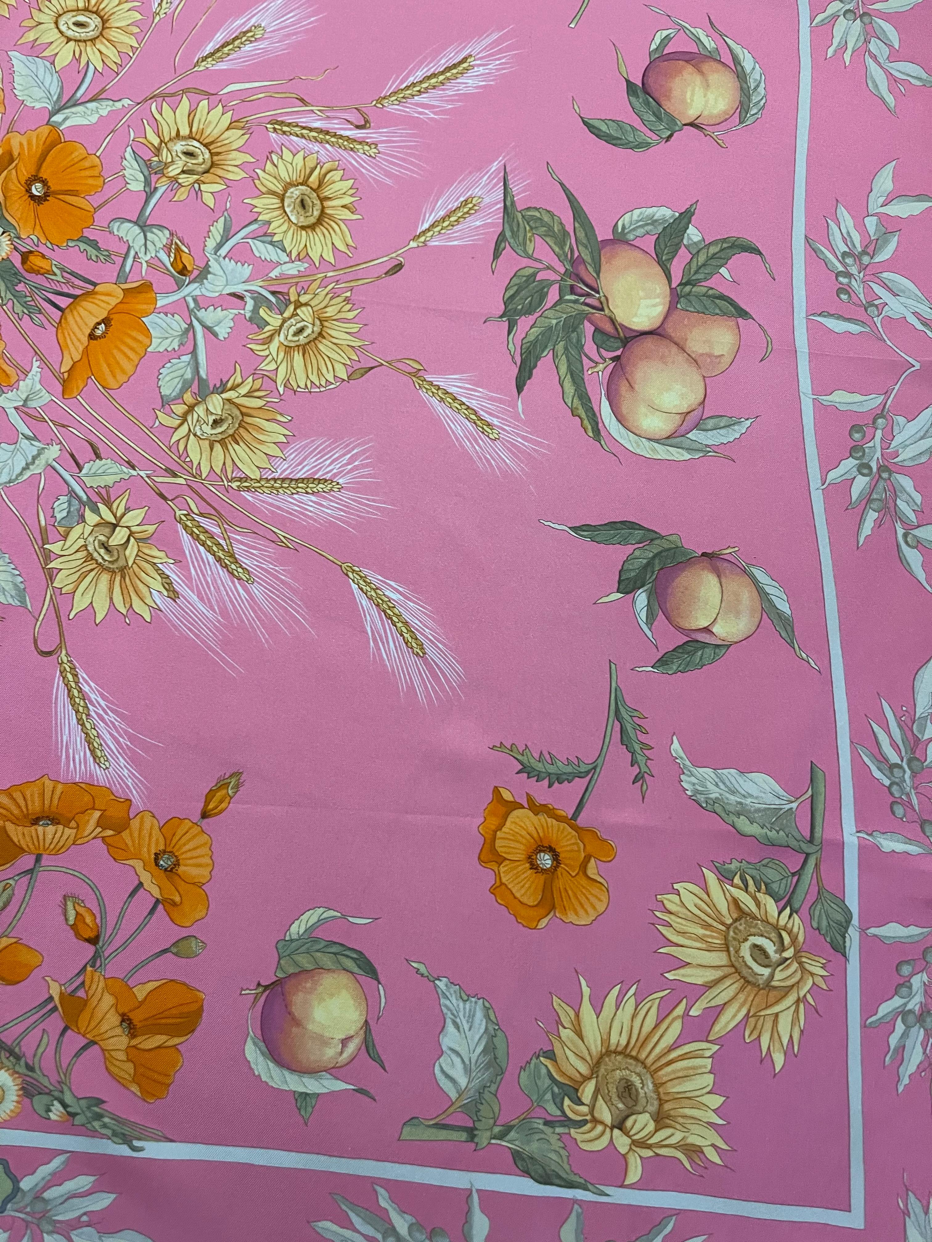 Pañuelo floral de seda Salvatore Ferragamo en venta 1