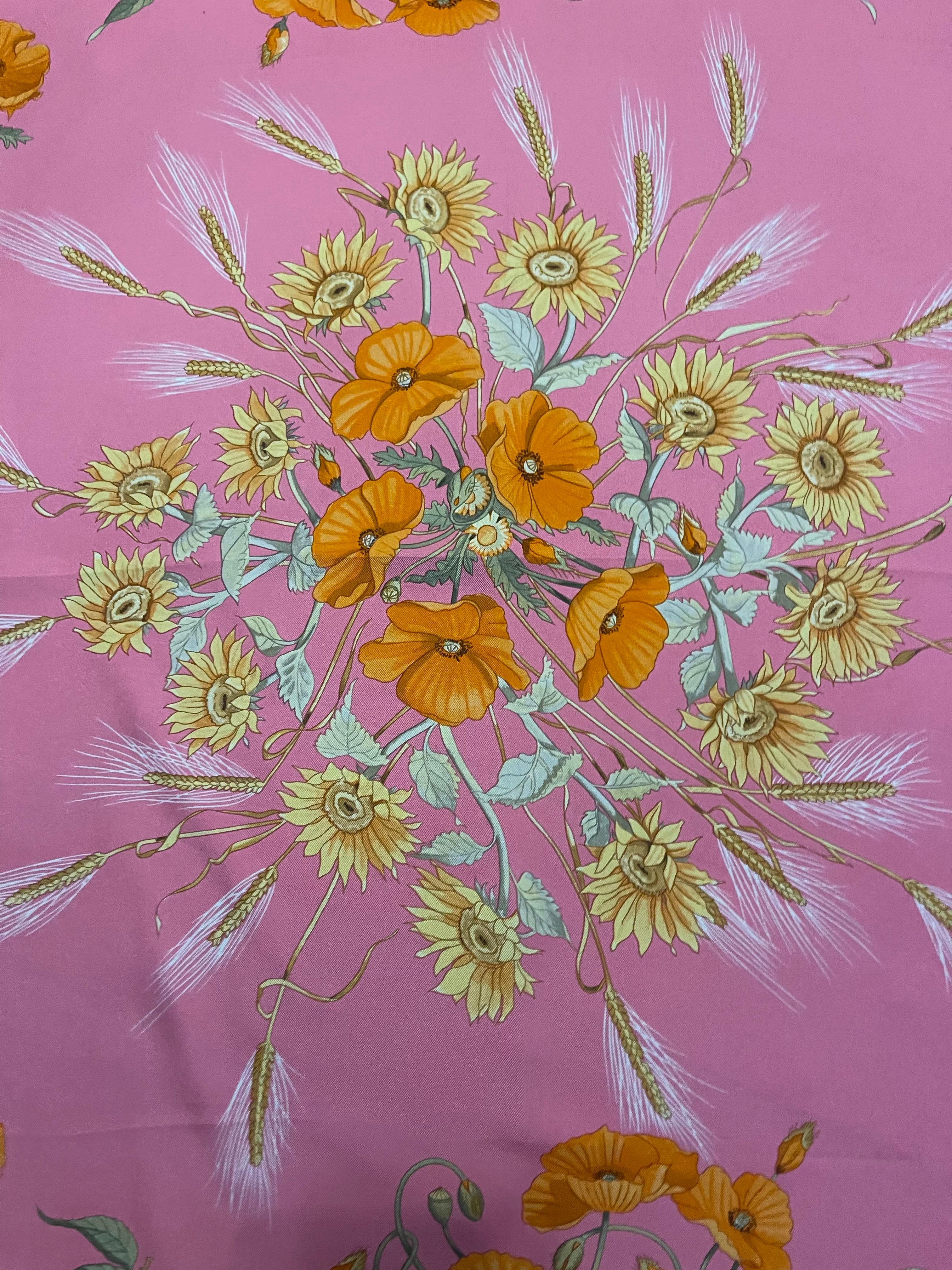 Pañuelo floral de seda Salvatore Ferragamo en venta 4