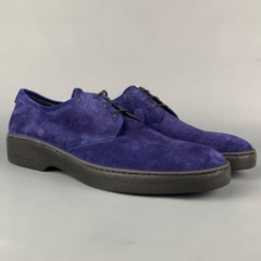 SALVATORE FERRAGAMO Size 11 Purple Suede Lace Up Shoes