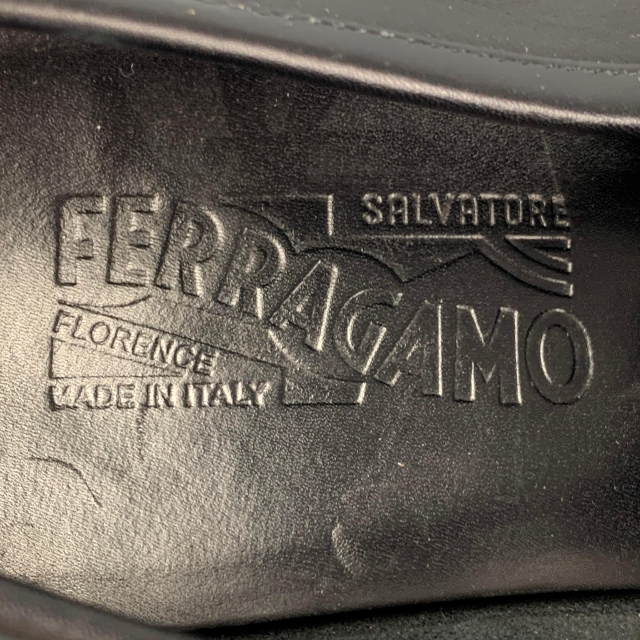 Men's SALVATORE FERRAGAMO Size 12 Black Leather Horsebit Loafers