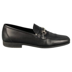 SALVATORE FERRAGAMO Size 12 Black Leather Horsebit Loafers