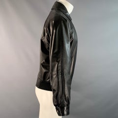 SALVATORE FERRAGAMO Size 36 Black Solid Leather Raglan Sleeve Jacket